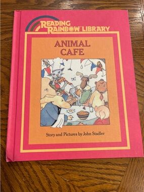 Animal Cafe Art Print - Pink/Orange